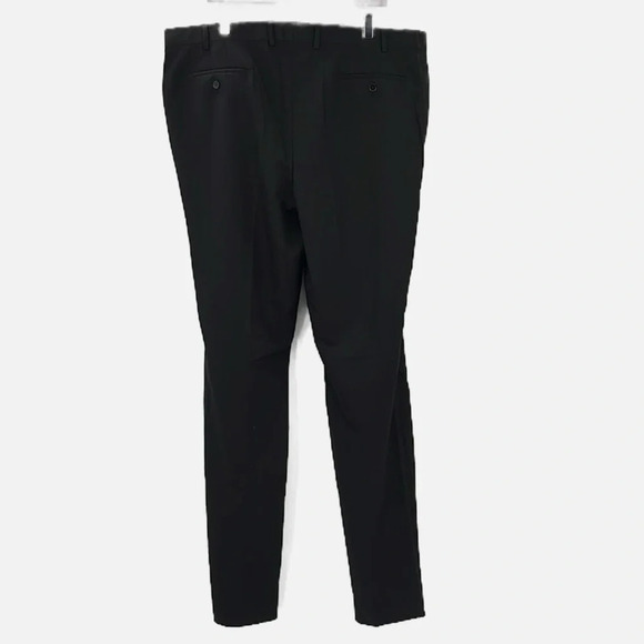 The Savile Row Strand Flat Front Unhemmed Dress Pants in Black - NWOT - Size 42W - Picture 3 of 5